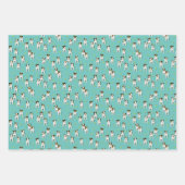 Jack Russell Terriers 3 leuke hondenpatronen Inpakpapier Vel (Voorkant 3)