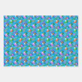 Jack Russell Terriers 3 leuke hondenpatronen Inpakpapier Vel (Voorkant 2)