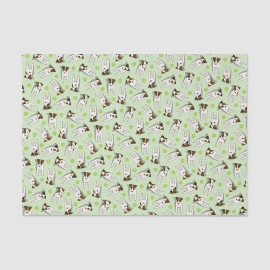 Jack Russell Terriers hondenpatroonmunt Tissuepapier (Voorkant)