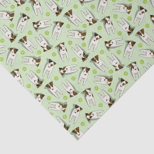 Jack Russell Terriers hondenpatroonmunt Tissuepapier (Detail)