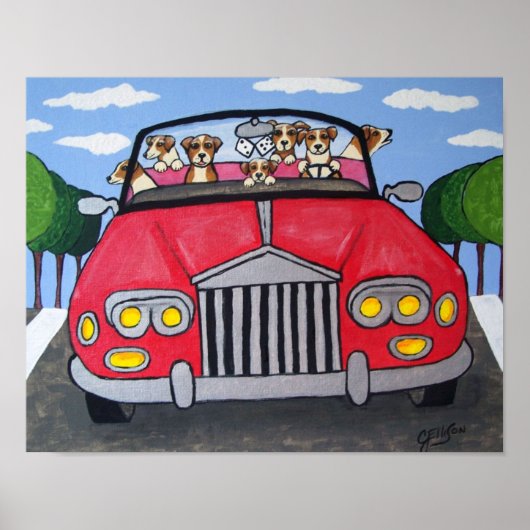 Jack Russell Terriers Joy Ride Poster (Voorkant)
