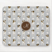 Jack Russell Terriers patroon lt grijs of OM HET E Muismat (Voorkant)