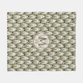 Jack Russell Terriers patroonsage monogrammen Fleece Deken (Voorkant (Horizontaal))