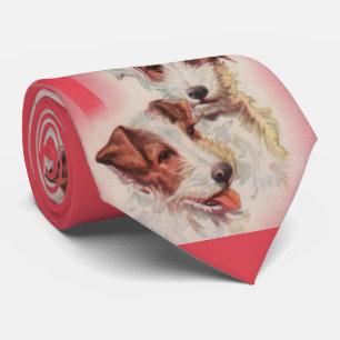 Jack Russell Terriers print Stropdas