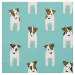 Jack Russell Terriers schattig honden patroon Stof