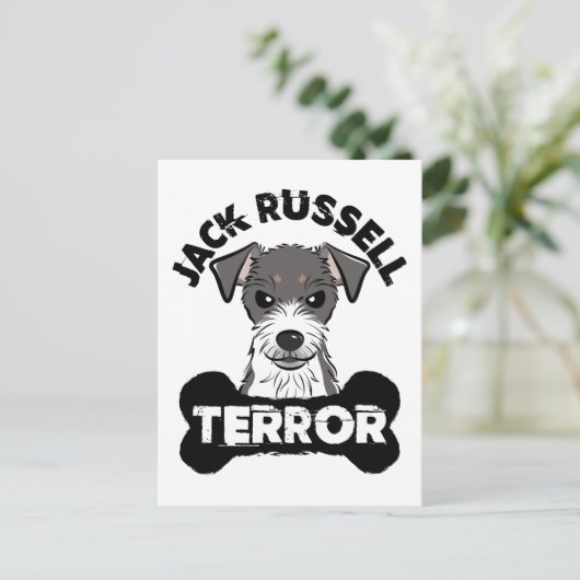 Jack Russell Terror Funny Parsons Terrier Dog Briefkaart (Staand voorkant)