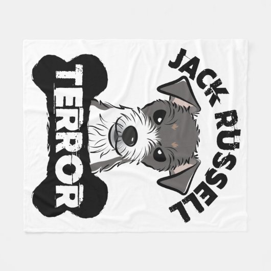Jack Russell Terror Funny Parsons Terrier Dog Fleece Deken (Voorkant (Horizontaal))