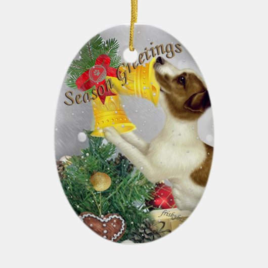 Jack Russell Time to Play Ornament (Voorkant)