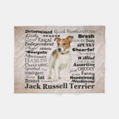 Jack Russell Traits Fleece Blanket (Voorkant (Horizontaal))