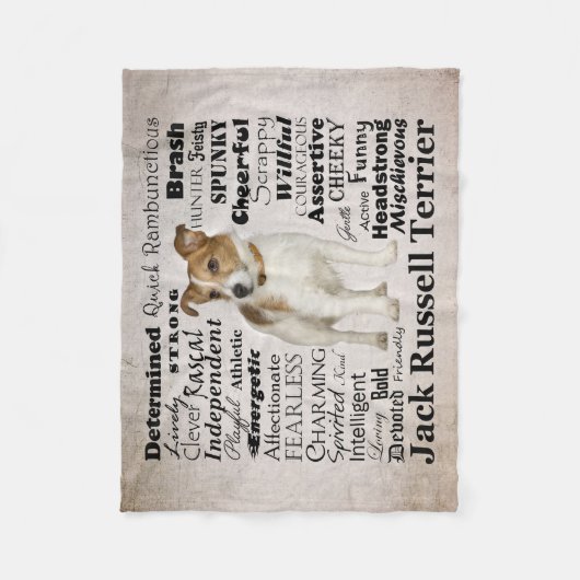 Jack Russell Traits Fleece Blanket (Voorkant)
