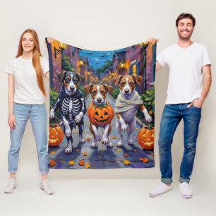 Jack Russell Trick-or-Treat Halloween Kostuums Fleece Deken