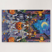 Jack Russell Trick-or-Treating Halloween kostuums Legpuzzel (Horizontaal)