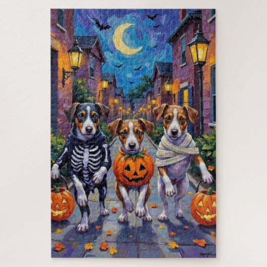 Jack Russell Trick-or-Treating Halloween kostuums Legpuzzel (Verticaal)