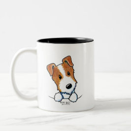 Jack Russell Tweekleurige Koffiemok
