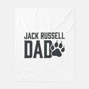 Jack Russell Vader Vintage Paw Print Shirt Ontwerp Fleece Deken