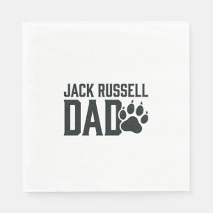 Jack Russell Vader Vintage Paw Print Shirt Ontwerp Servet
