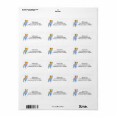 Jack Russell van vele kleuren Etiket (Full Sheet)