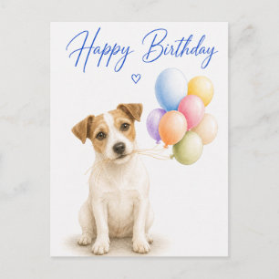 Jack Russell Verjaardag Briefkaart