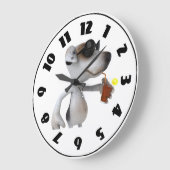 Jack Russell Wearing Sunglasses Clock Grote Klok (Hoek)