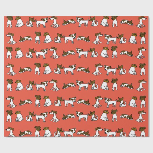 Jack Russell Wrapping Paper Cadeaupapier (Vlak)
