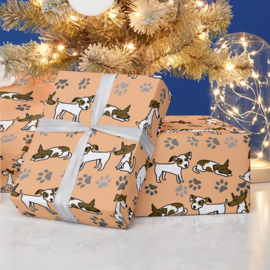 Jack Russell Wrapping Paper Cadeaupapier (Feestdagen)