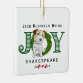 Jack Russells Bring Joy Keramisch Ornament (Rechts)