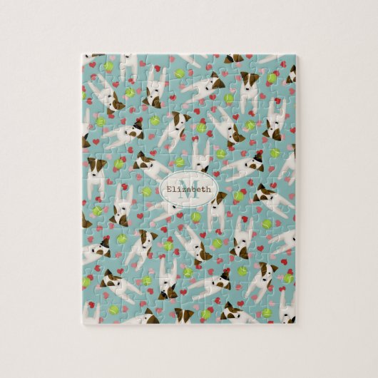 Jack Russells tennisballen harten schattig hondpat Legpuzzel (Verticaal)