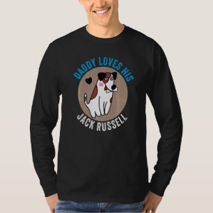 Jack Russells Terrier schattige hond vader vintage T-shirt