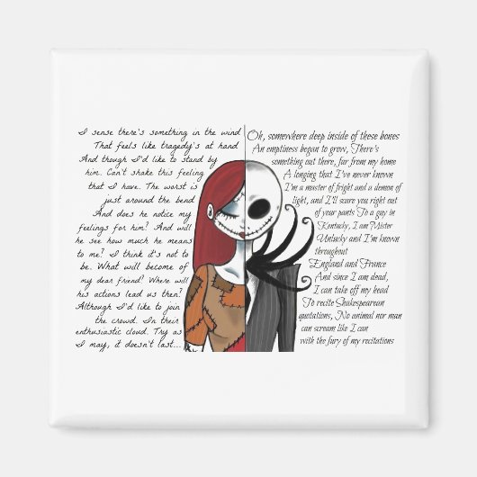 Jack & Sally Quote Magneet (Voorkant)