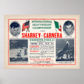  Jack Sharkey versus Primo Carnera Boxing Poster (Voorkant)