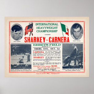  Jack Sharkey versus Primo Carnera Boxing Poster