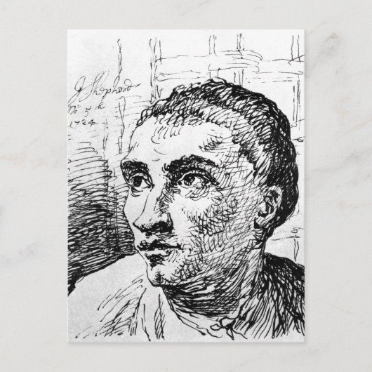 Jack Sheppard, 1724 Briefkaart (Voorkant)