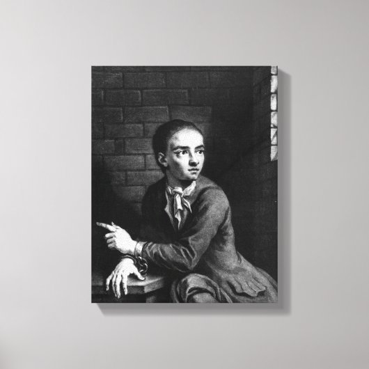 Jack Sheppard, gegraveerd door George White, 1728 Canvas Afdruk (Voorkant)