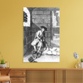 Jack Shepperd in Newgate Prison, 1724 Canvas Afdruk (Insitu (Woonkamer))