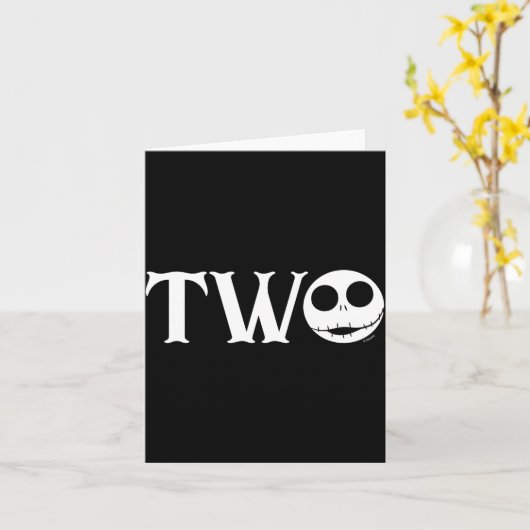 Jack Skellington First Birthday Two Baby  Kaart (Gele Bloem)