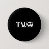 Jack Skellington First Birthday Two Baby  Ronde Button 5,7 Cm (Voorkant)