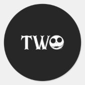 Jack Skellington First Birthday Two Baby  Ronde Sticker (Voorkant)