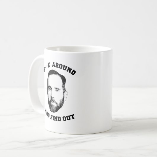 Jack Smith: "Zoek het uit." Koffiemok (Voorkant links)