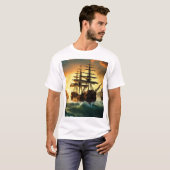 Jack Sparrow boot Varen in de Gouden Horizon T-shirt (Voorkant volledig)