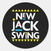 Jack Swing 90s R&amp;b Hip Hop  Ronde Sticker (Voorkant)