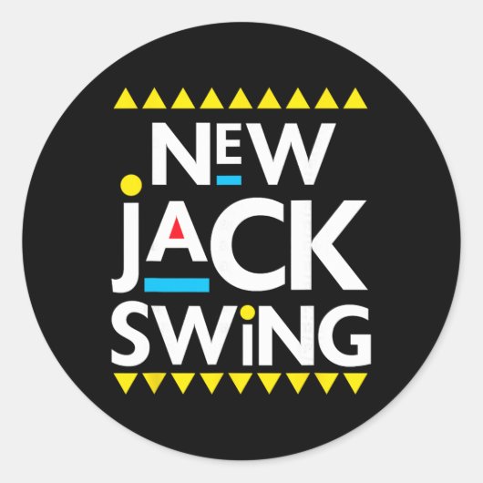 Jack Swing 90s R&b Hip Hop Ronde Sticker (Voorkant)