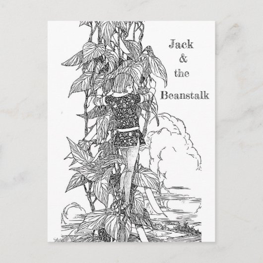 Jack & the Beanstalk Fairytales Paintable© Briefkaart (Voorkant)