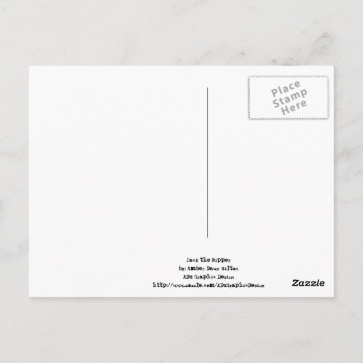 Jack the Ripper Briefkaart (Achterkant)