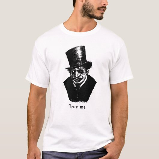 Jack the Ripper graphic Design TRUST ME T-shirt (Voorkant)