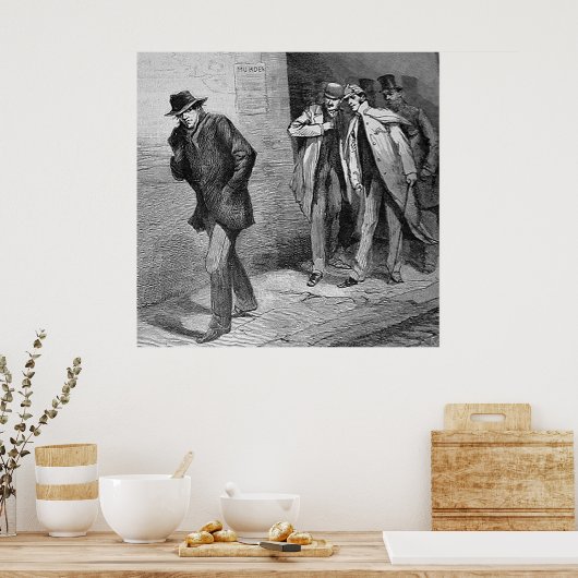 Jack the Ripper the Whitechapel Murderer Poster (Keuken)
