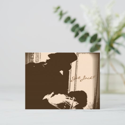 Jack the Ripper themed briefkaart (Staand voorkant)