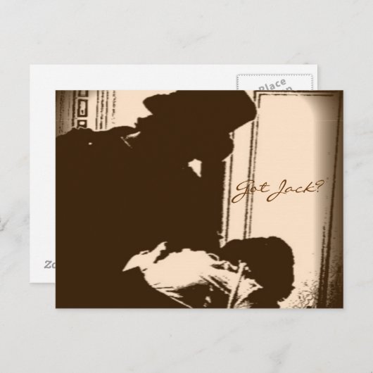 Jack the Ripper themed briefkaart (Voorkant / Achterkant)