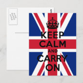 Jack van de Unie houdt kalm en draagt aan Briefkaart (Voorkant / Achterkant)