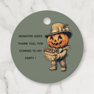 Jack van lantaarn Halloween Bedankjes Labels