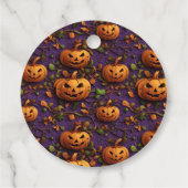 Jack van lantaarn Halloween Bedankjes Labels (Achterkant)